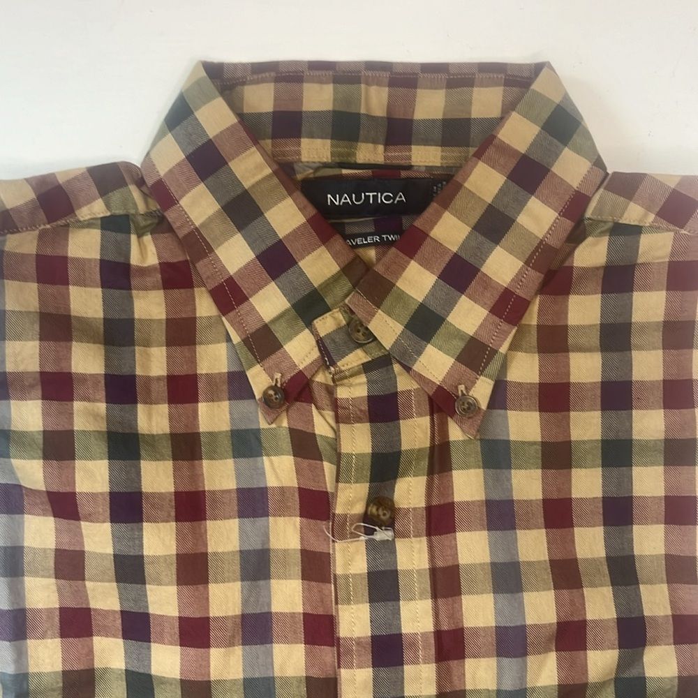 NAUTICA mens long sleeve button down shirt